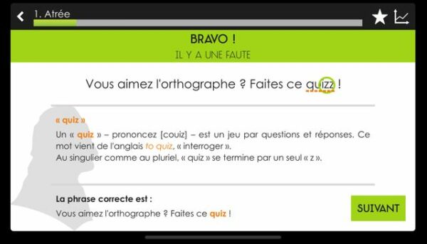 Exercice pour améliorer votre orthographe avec le Projet Voltaire